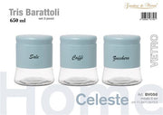 GIARDINI TRIS BARATTOLI 650ML CELESTE 