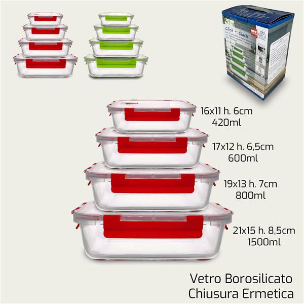 ARCA CONTENITORI VETRO 4PZ 