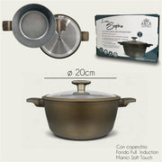 ARCA CASSERUOLA C/COP SOPHIA 20CM INDUZI ONE