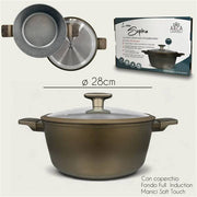 ARCA CASSERUOLA C/COP SOPHIA 28CM INDUZI ONE