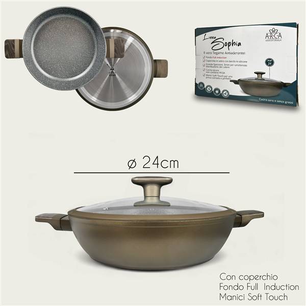 ARCA TEGAME C/COP SOPHIA 24CM 