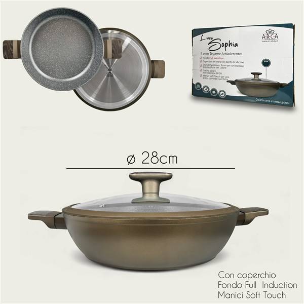 ARCA TEGAME C/COP SOPHIA 28CM 