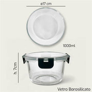 ARCA CONTENITORE VETRO TONDO 17CM H.6,5 