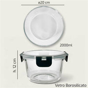 ARCA CONTENITORE VETRO TONDO 19CM H.12 