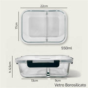ARCA CONTENITORE VETRO RETT 22X16CM H.6 