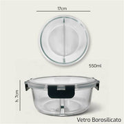 ARCA CONTENITORE VETRO TONDO 17CM H.7 