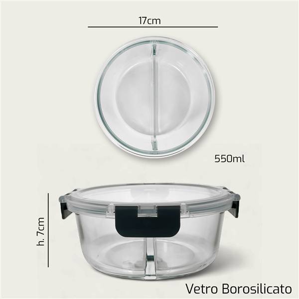 ARCA CONTENITORE VETRO TONDO 17CM H.7 