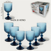 ARCA CALICI VETRO 6PZ ROYAL BLU 