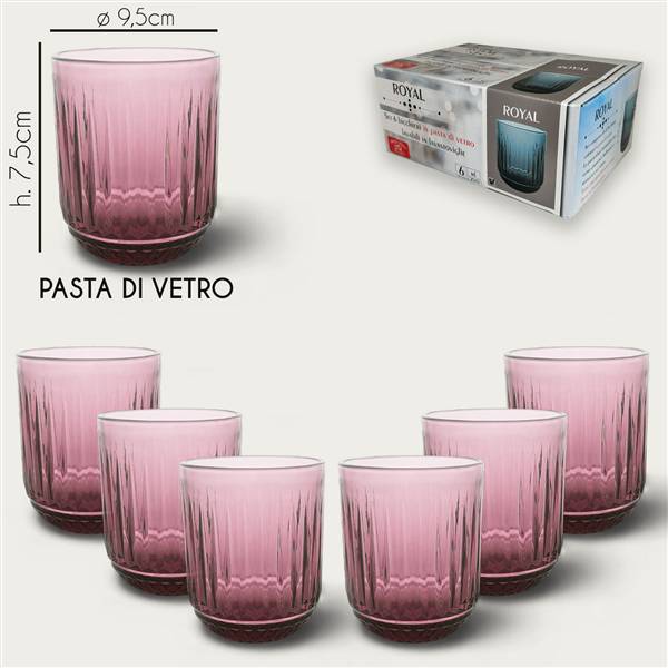 ARCA BICCHIERI VETRO 6PZ ROYAL PORPORA 