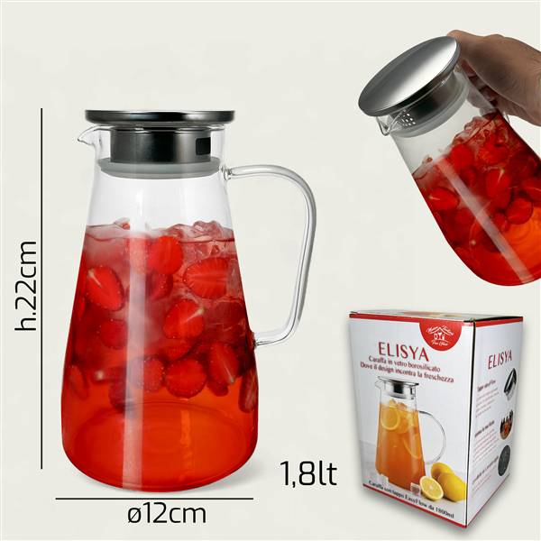 ARCA CARAFFA ELISYA TRASP. 1800ML 