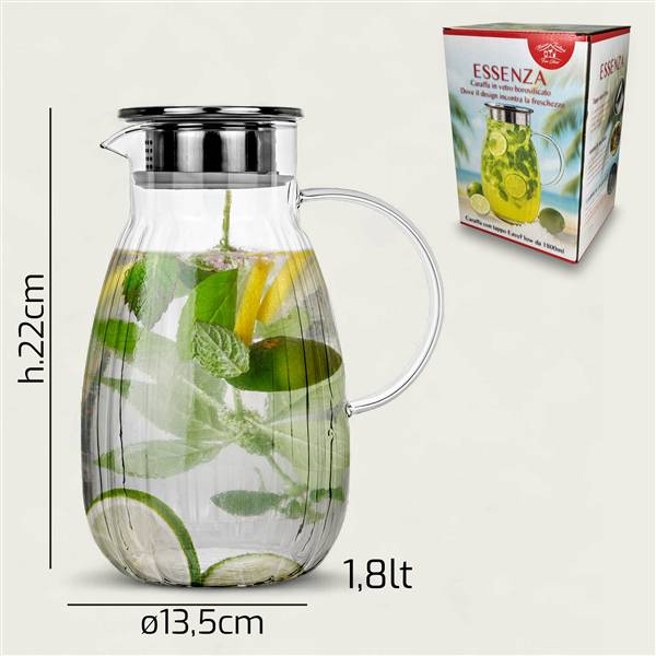 ARCA CARAFFA ESSENZA TRASP. 1800ML 