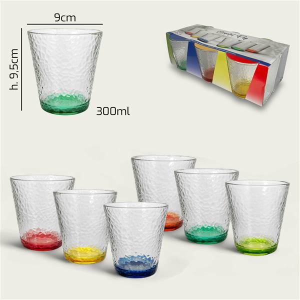 ARCA BICCHIERI 6PZ 300ML CRYSTAL POP 