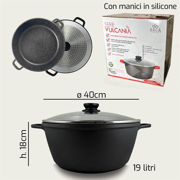 ARCA CASSERUOLA VULCANIA CM.40 C/COP VET 