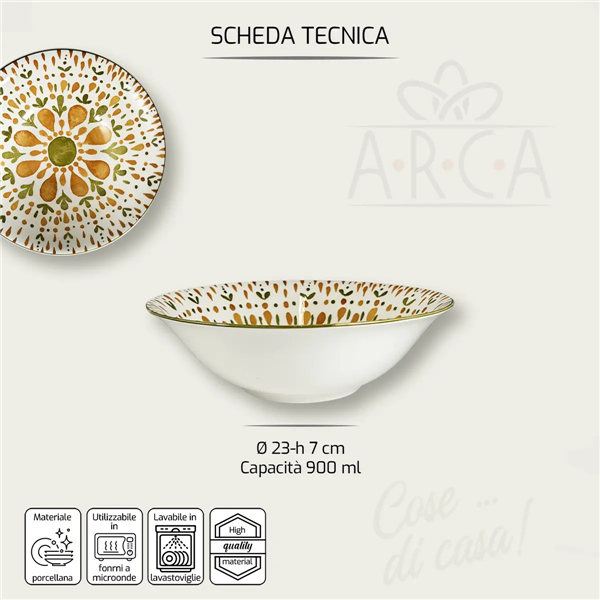 ARCA INSALATIERA AURORA GIALLO CM.23 