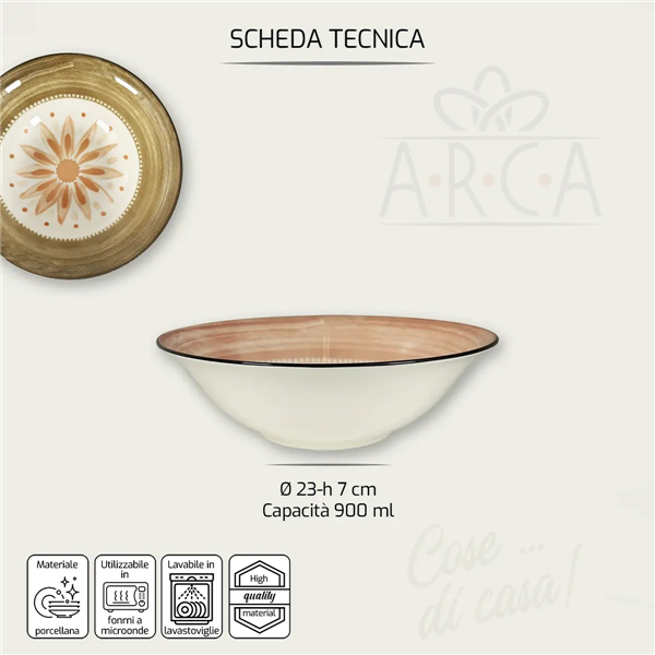 ARCA INSALATIERA PETALIA BROWN CM.23 