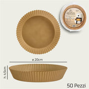 ARCA CARTA FORNO S/50 TONDA 20CM MARRONE 