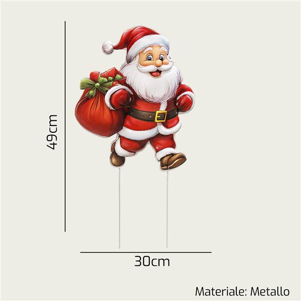 ARCA BABBO NATALE LATTA 30X49CM 