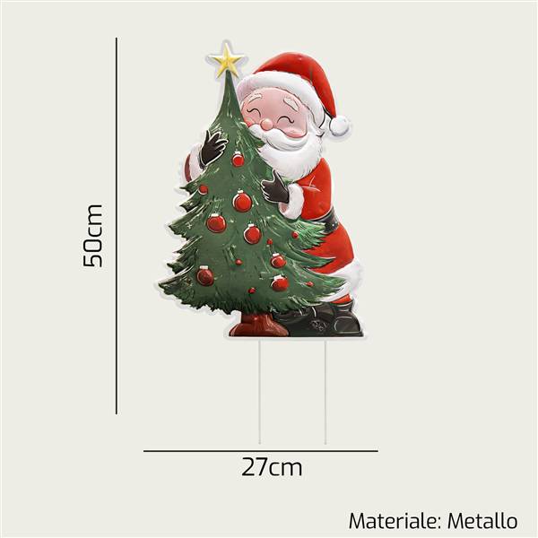 ARCA BABBO NATALE LATTA 27X50CM 