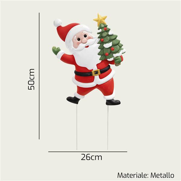 ARCA BABBO NATALE LATTA 26X50CM 