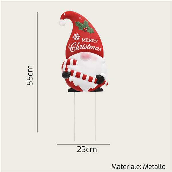 ARCA GNOMO BABBO NATALE LATTA 23X55CM 