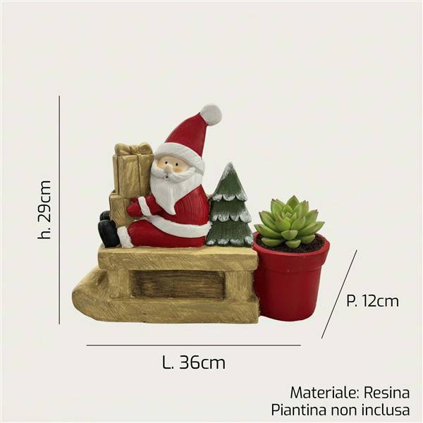 ARCA VASO BABBO NATALE H.29CM 