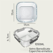ARCA CONTENITORE VETRO CM.17X17X7 