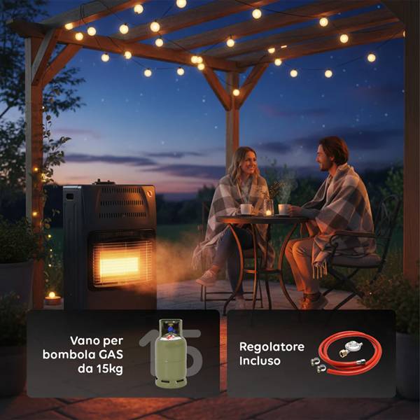 AVILIA STUFA A GAS NERA 4200W 