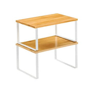 AVILIA SET 2 MENSOLE IN BAMBU E METALLO 19,5X29,5X15,8 E 18,5X29,7X13,7 CM