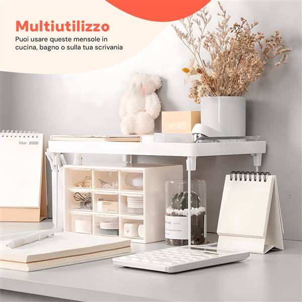AVILIA SET 3 SCAFFALI 30X20X15,3 CM BIAN RICHIUDIBILI BIANCO