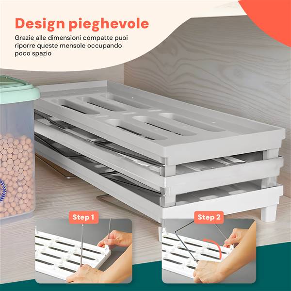AVILIA SET 3 SCAFFALI 30X20X15,3 CM BIAN RICHIUDIBILI BIANCO
