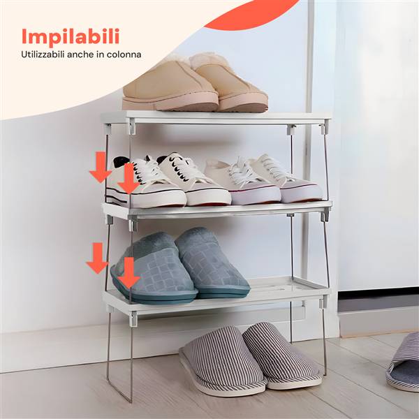 AVILIA SET 3 SCAFFALI 30X20X15,3 CM BIAN RICHIUDIBILI BIANCO