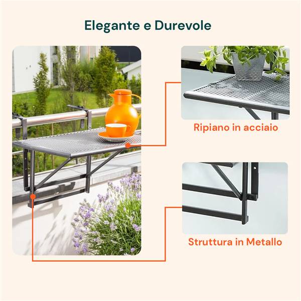 AVILIA TAVOLO PIEGHEVOLE DA BALCONE 