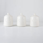 MMZ BARATTOLI 3PZ IN CERAMICA 500ML CM.9X9XH12,5 MODELLO CLASSIC