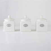 MMZ BARATTOLI 3PZ IN CERAMICA 500ML CM.9X9XH12,5 MODELLO MIELE