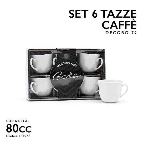 MMZ TAZZINE CAFFE 6PZ 80CC DECORO 72