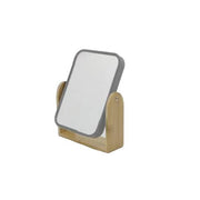 MMZ SPECCHIO DA TAVOLO BASCULANTE GRIGIO CON SUPPORTO IN BAMBOO CM.16X5X20