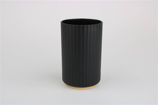 MMZ PORTASPAZZOLINO SOFT TOUCH NERO E BAMBOO DM.7XH.12CM
