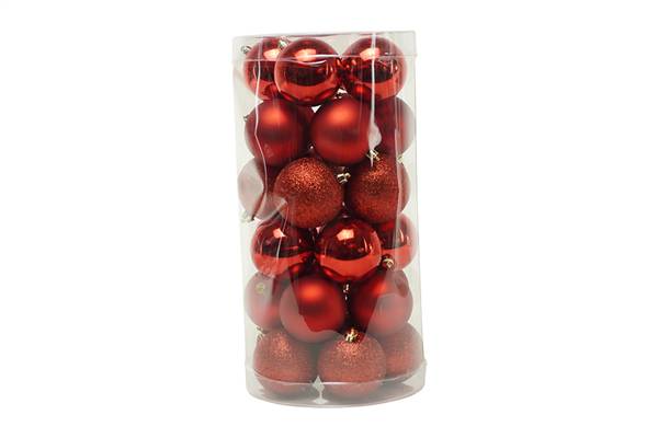 PARTENOPE SFERE 30PZ 7CM ROSSO ASS. 