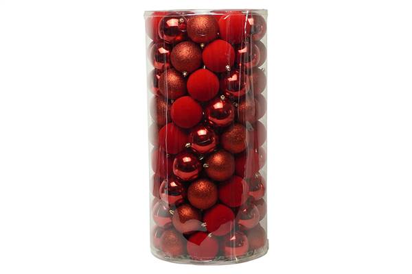 PARTENOPE TUBO 100 SFERE VELLUTO ROSSO 
