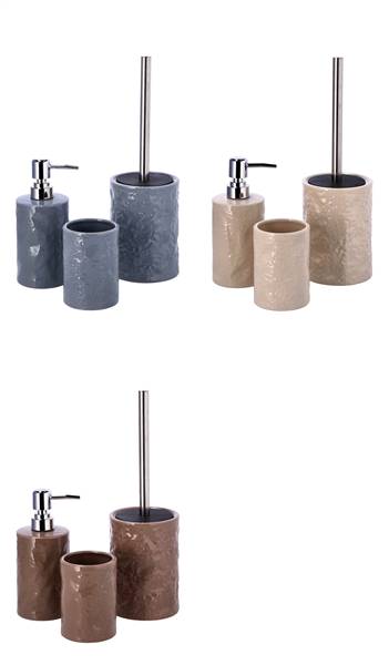 STAR SET BAGNO 3PZ CERAMICA ASS3COL SET BAGNO EFFETTO PIETRA