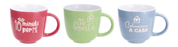 STAR TAZZA MUG CERAMICA 550ML ASS3COL DM.11XH10