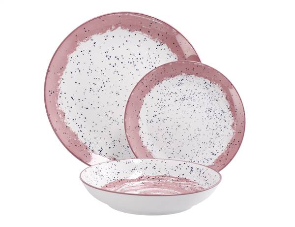 STAR SERVIZIO PIATTI CERAM 18PZ ROSA 
