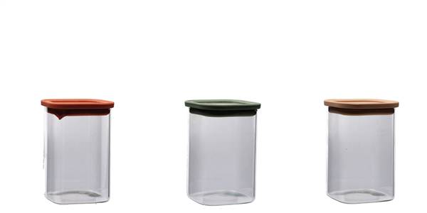 STAR BARATTOLO VETRO 11X11X16 BOROSILICATO E PLASTICA