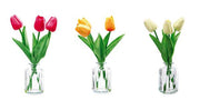 STAR VASO VETRO TULIPANI 6XH25 COL.ASS 
