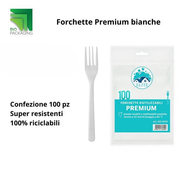 BIO CONF. 100 FORCHETTE BIANCHE 