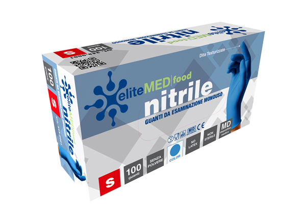 BIO GUANTI NITRILE BLU 100PZ TAGLIA S