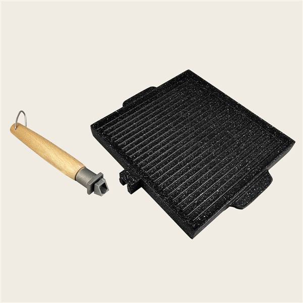 VULCANIA GRILL DOUBLE QUADRATA 26X26CM 