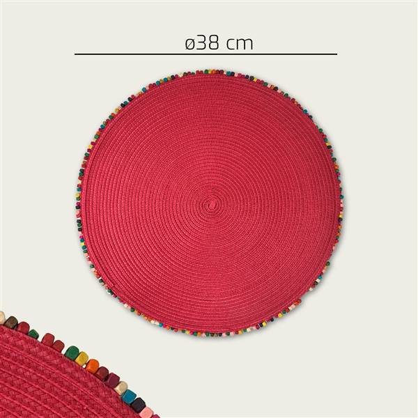 ARCA SOTTOPIATTO DM.38 ROSSO BORDATO 