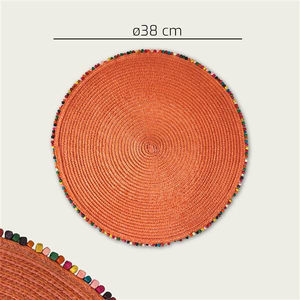 ARCA SOTTOPIATTO DM.38 ARANCIO BORDATO 