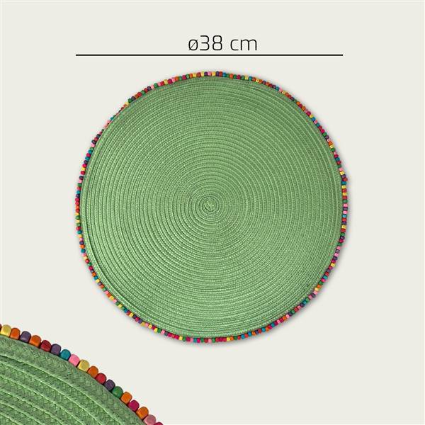 ARCA SOTTOPIATTO DM.38 VERDE BORDATO 